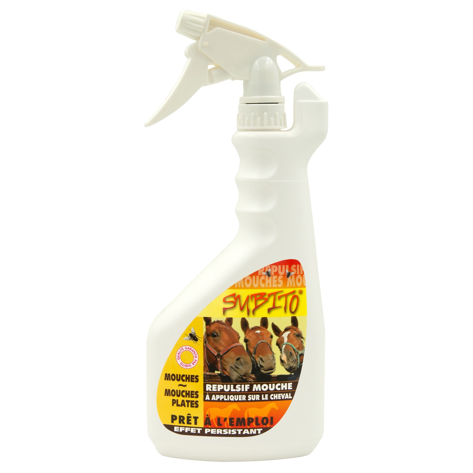 Répulsif anti-mouches, mouches plates, moustiques pour cheval 750ml Subito | Insecticide Antinuisible Qualité Professionnelle