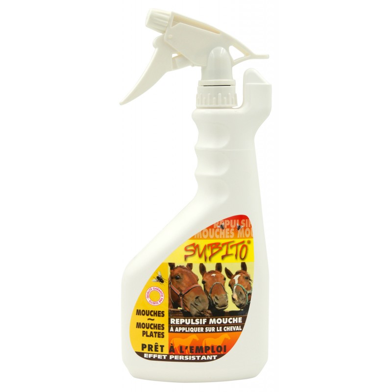 Répulsif anti-mouches, mouches plates, moustiques pour cheval 750ml Subito | Insecticide Antinuisible Qualité Professionnelle