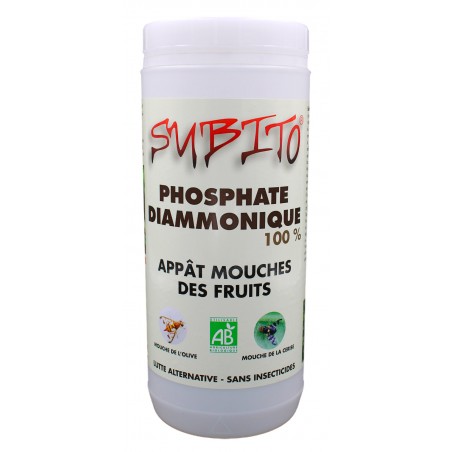 Phosphate Diammonique 100% appât mouches des fruits 1.5 kg de Subito | Insecticide Antinuisible Qualité Professionnelle