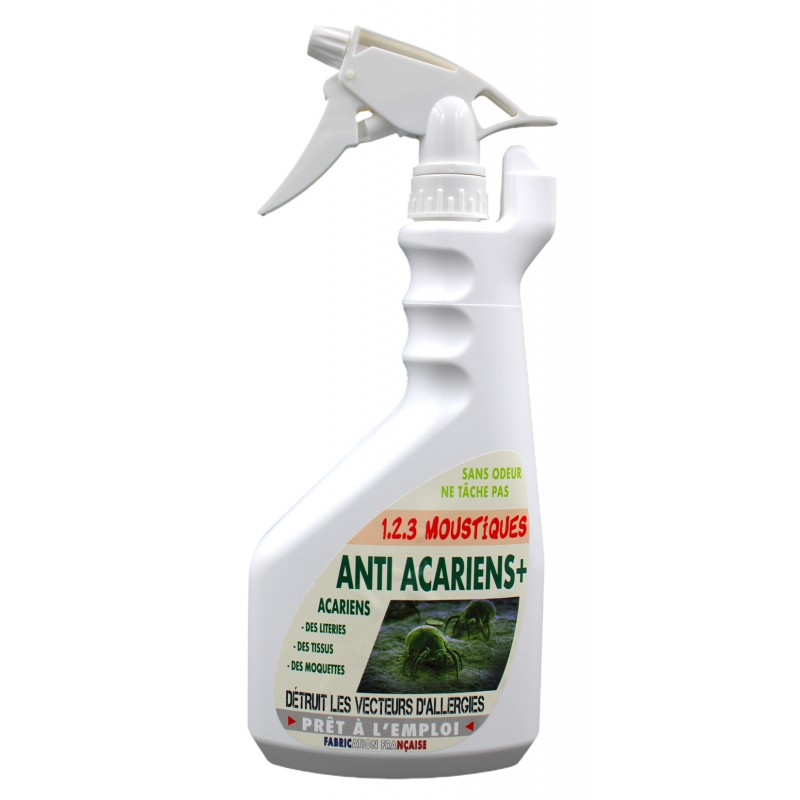 Anti-acariens des literies tissus moquettes 750 ml de 1.2.3 Moustiques | Insecticide Antinuisible Qualité Professionnelle