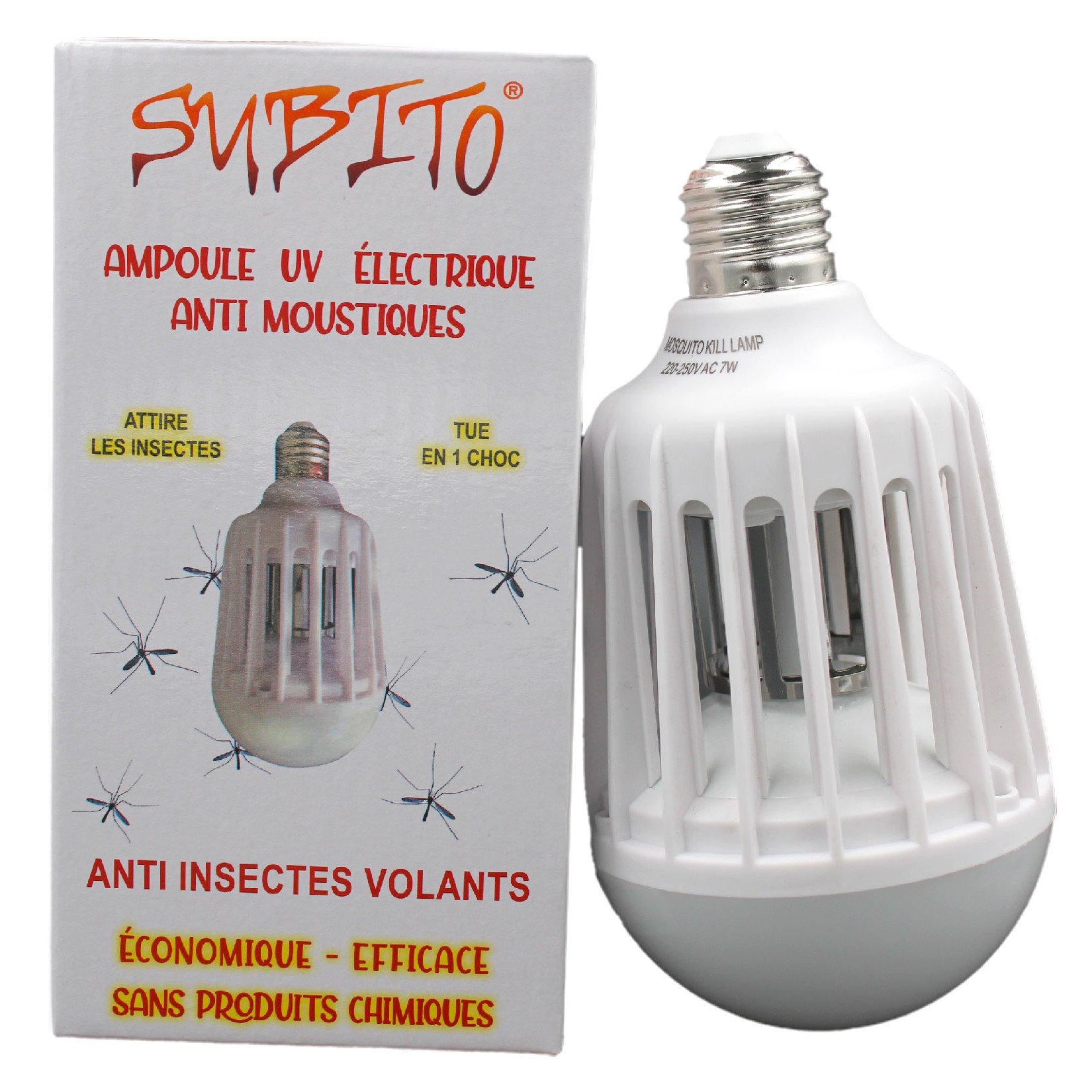 Ampoule électrique UltraViolet LED anti-insectes volants de Subito | Insecticide Antinuisible Qualité Professionnelle