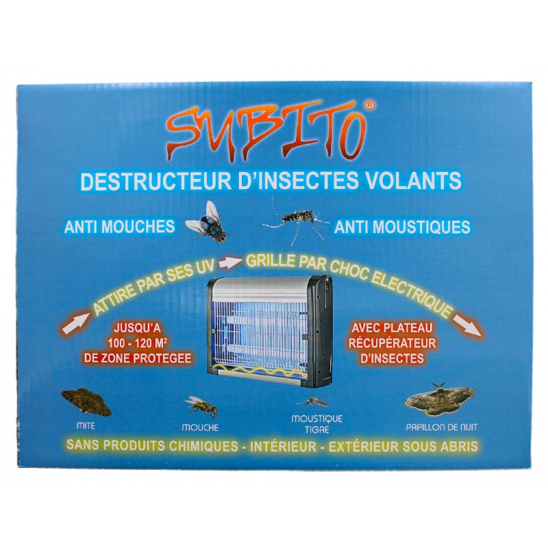 Destructeur d'insectes volants UltraViolet Haute Tension - 120m2 - Subito | Insecticide Antinuisible Qualité Professionnelle