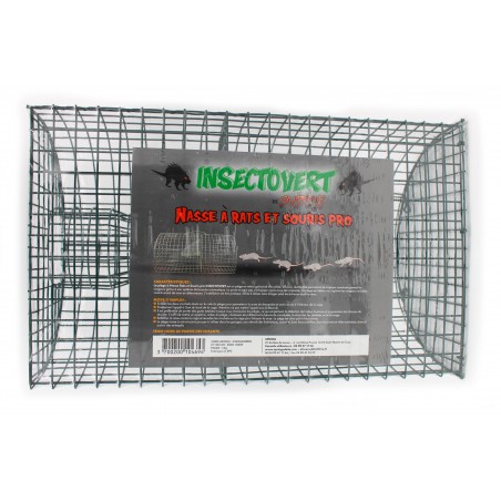 Insectovert Nasse à rats et souris Pro piège en métal galvanisé | Insecticide Antinuisible Qualité Professionnelle