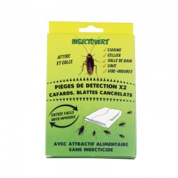 Pièges de détection spécial cafards, blattes - INSECTOVERT - 2 pièges Insecticide Antinuisible Shop