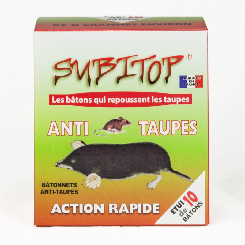 Répulsif ANTI-TAUPES bâtonnets Subito Insecticide Antinuisible Qualité Professionelle