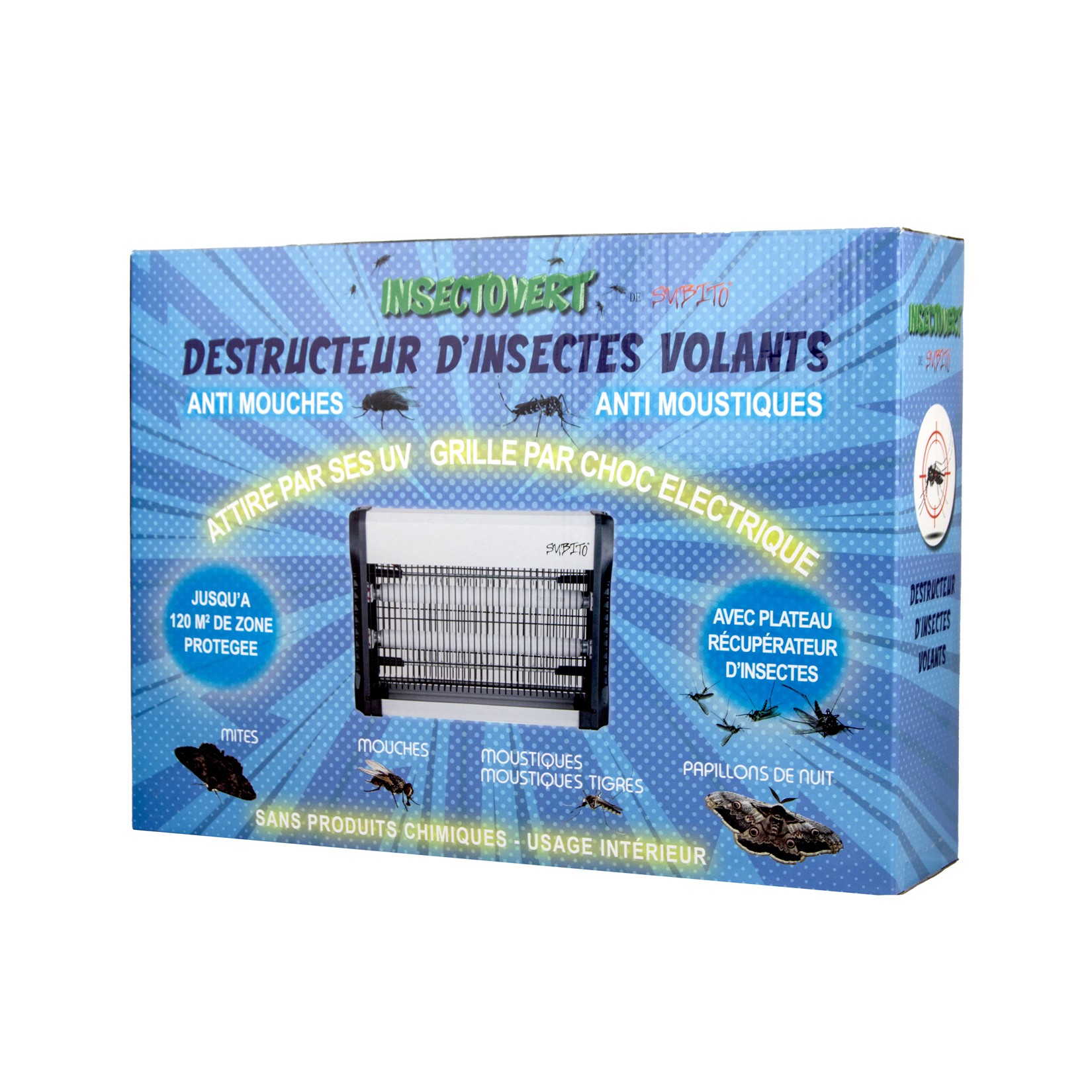 Désinsectiseur d'Insectes Volants - Subito - Gros modèle - 120m2 | Insecticide Antinuisible Shop